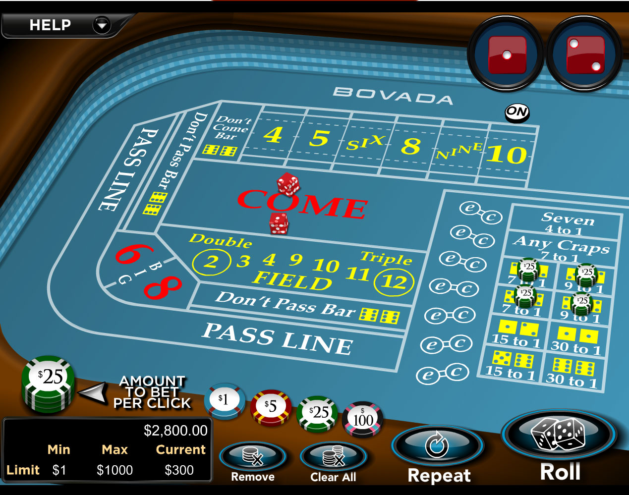 Online Craps Free Game