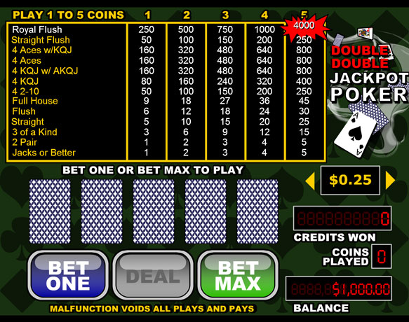 DBL DBL Jackpot Poker