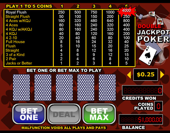 Double Jackpot Poker